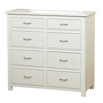 Furniture123 Amelle White Pine 8 Drawer Chest
