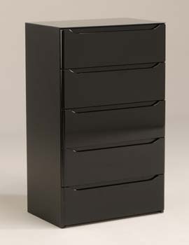 Furniture123 Amy Black 5 Drawer Chest
