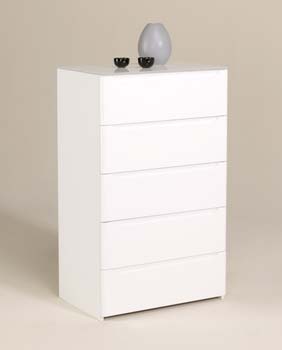 Amy White 5 Drawer Chest