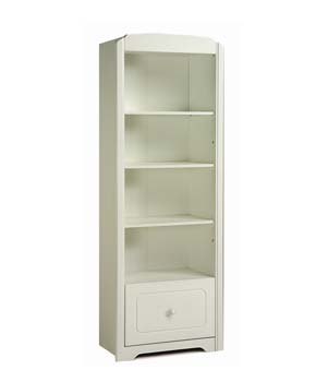 Furniture123 Ang White 1 Drawer 4 Shelf Bookcase