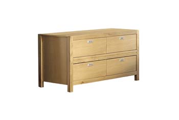 Furniture123 Aragon 4 Drawer Chest in Natural Oak