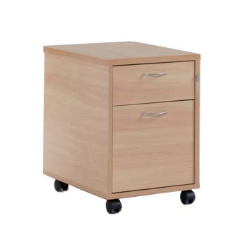 Furniture123 Arron Mobile 2 Drawer Filing Cabinet in Beech