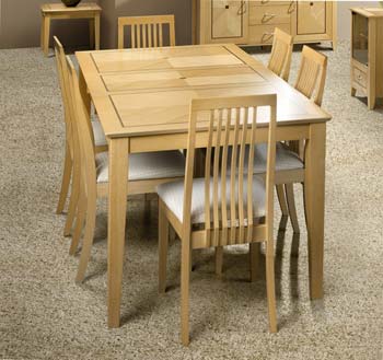 Furniture123 Aska Extending Dining Set in Maple - FREE NEXT