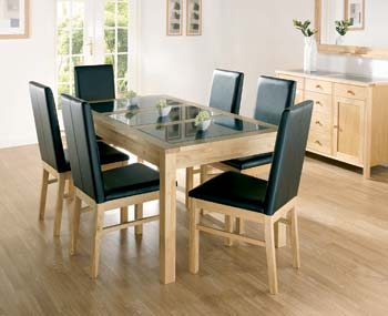 Furniture123 Atlanta Natural Extending Dining Set with