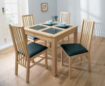 Atlanta Natural Square End Extension Dining Table
