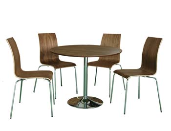 Furniture123 Bailey Walnut Round Dining Set - FREE NEXT DAY