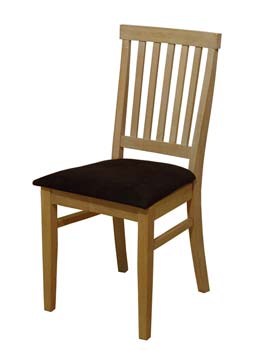 Furniture123 Basel Oak Chairs with Padded Seat (pair) - WHILE