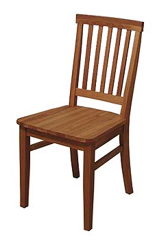 Furniture123 Basel Oak Chairs with Wooden Seat (pair) - WHILE