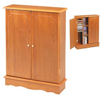 Furniture123 Bath CD and Video Cabinet in Teak