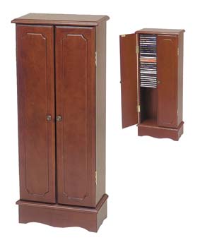 Furniture123 Bath CD Cabinet in Mahogany