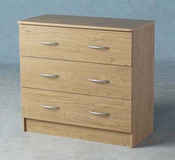 Furniture123 Belle 3 Drawer Chest - FREE NEXT DAY DELIVERY