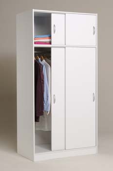 Furniture123 Blithe Sliding 2 Door Wardrobe in White
