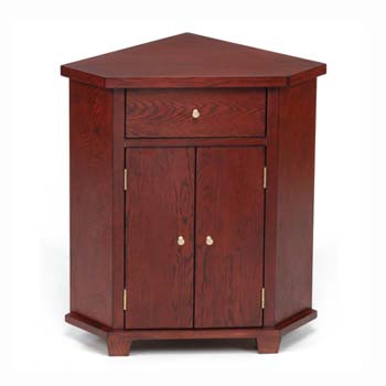 Furniture123 Botley Corner Cabinet in Mahogany