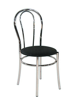 Brindisi Chair with Padded Seat in Black