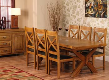 Furniture123 Brittany Oak Extending Dining Table