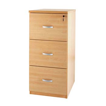 Furniture123 Bromley 3 Drawer Filing Cabinet in Beech - FREE
