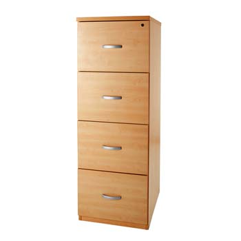 Furniture123 Bromley 4 Drawer Filing Cabinet in Beech