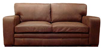 Furniture123 Bronx Leather 3 Seater Sofa Bed