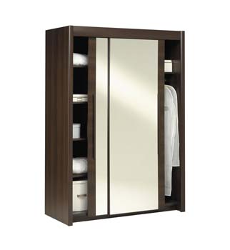 Furniture123 Brooke Wardrobe in Dark Walnut