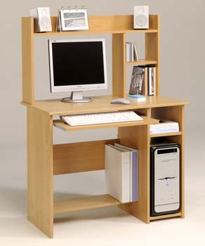 Furniture123 Buddy Computer Desk in Japanese Pear Tree -