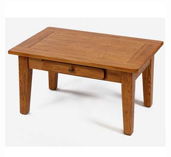 Furniture123 Burnhope Oak 1 Drawer Rectangular Coffee Table