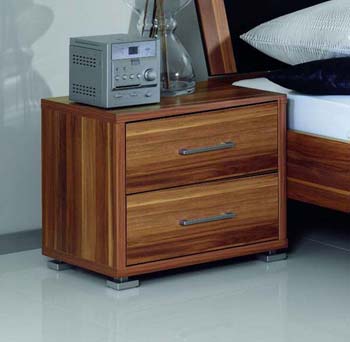 Cado Bedside Cabinet in Walnut - WHILE STOCKS