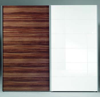 Cado Wardrobe in Walnut and White