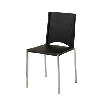 Calabro Stackable Dining Chair in Black (set of