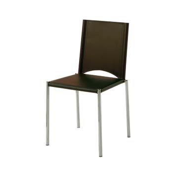 Furniture123 Calabro Stackable Dining Chair in Brown (set of