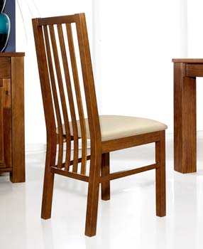 Furniture123 Calla Acacia Slatted Back Dining Chairs (pair) -