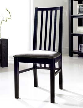 Furniture123 Calla Black Slatted Back Dining Chairs (pair) -
