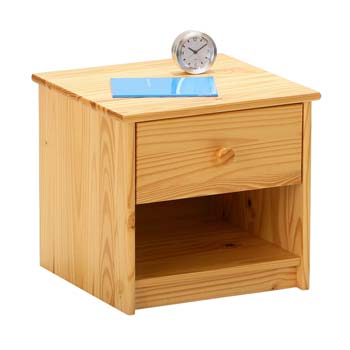 Furniture123 Cami Pine 1 Drawer Bedside Table