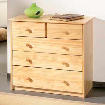 Cami Solid Pine 3+2 Drawer Chest