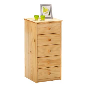 Cami Solid Pine 5 Drawer Chest