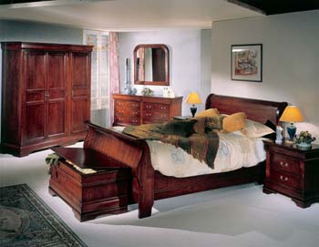 Furniture123 Canada Cherry 6 Piece Bedroom Set with Wardrobe