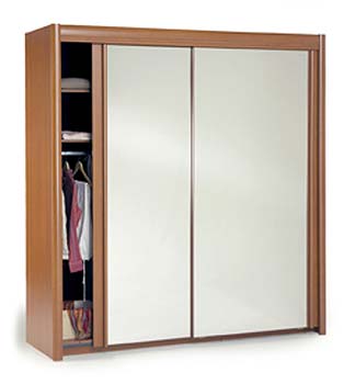 Carlene Wide Double Wardrobe in Lugano Cherry