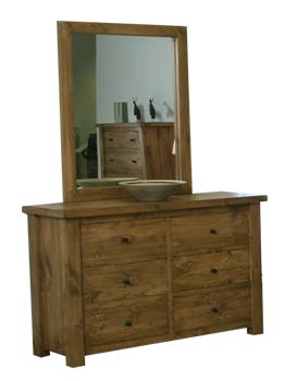 Furniture123 Carolina 6 Drawer Dresser and Mirror