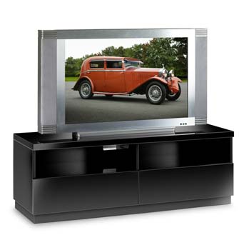 Furniture123 Casca Black Widescreen TV Unit - FREE NEXT DAY