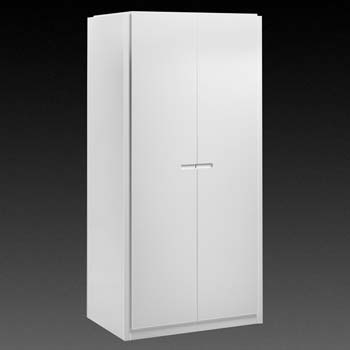 Furniture123 Casca High Gloss White 2 Door Wardrobe
