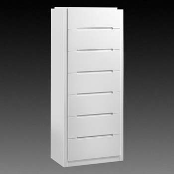 Furniture123 Casca White 7 Drawer Chest