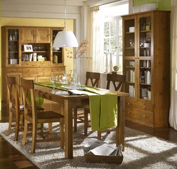 Furniture123 Cascais Large Extending Dining Set - WHILE