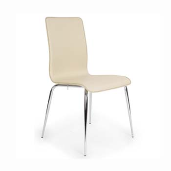 Furniture123 Casey Stackable Contract Dining Chairs in Cream
