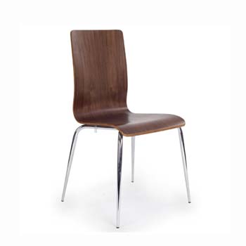 Casey Stackable Contract Dining Chairs in Walnut