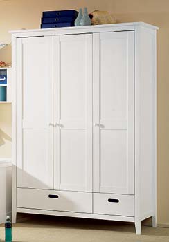 Furniture123 Cello White Large Wardrobe