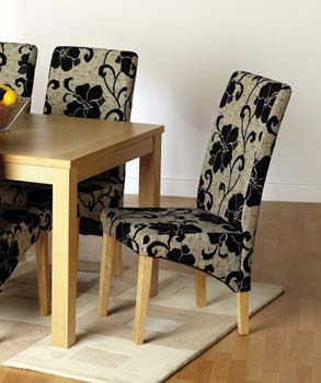 Furniture123 Century Dining Chairs in Floral (pair) - FREE