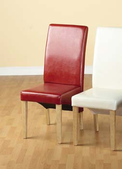 Furniture123 Century Dining Chairs in Red (pair) - FREE NEXT