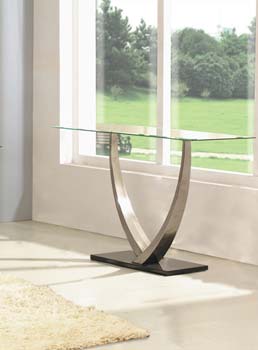 Furniture123 Chalta Rectangular Glass Console Table