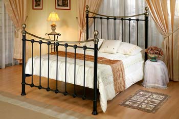 Furniture123 Chambers Black Metal Bedstead- FREE NEXT DAY