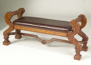 Chateau Leather Bench