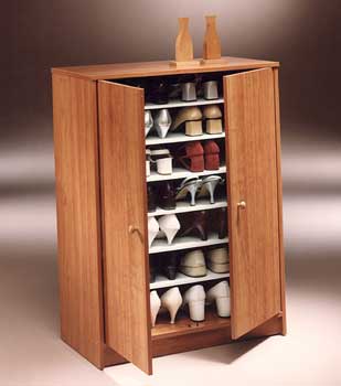 Furniture123 Chestnut Shoe Cabinet 12409